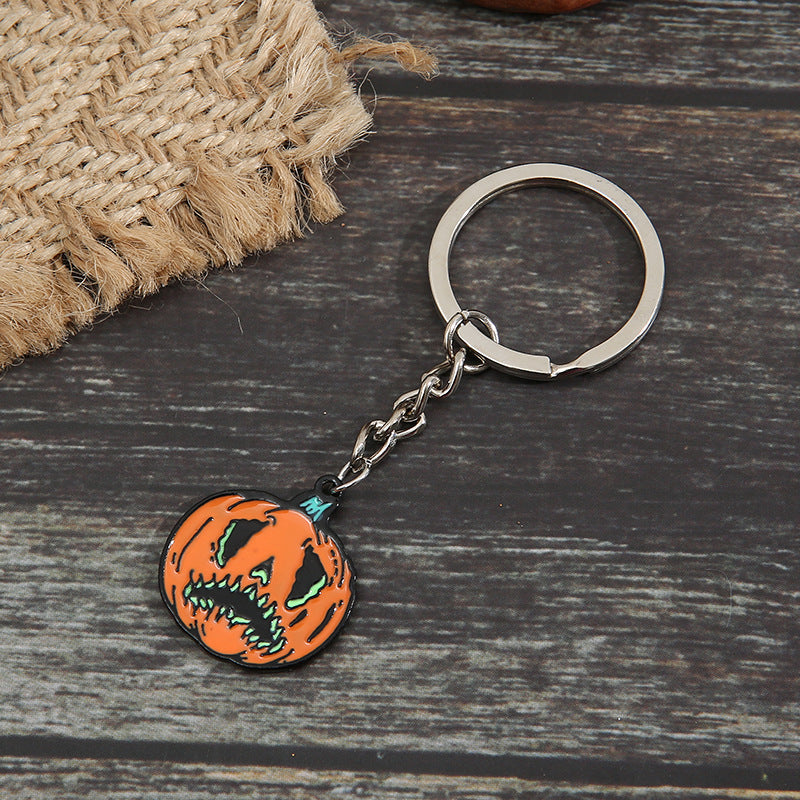 Wholesale Halloween Horror Pumpkin Metal Keychains